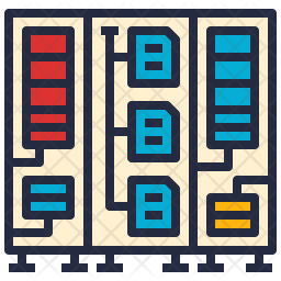 Data schema Icon - Download in Colored Outline Style