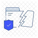 Data Loss Prevention Icon Data Integrity Safeguarding Breach Prevention Icono