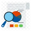 Data Magnifying Magnifying Glass File Icon