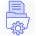 Data Management Duotone Line Icon Icon