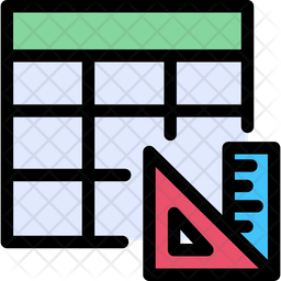 Data Measurements Icon - Download in Colored Outline Style