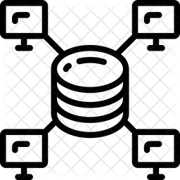 Data Network Icon - Download in Line Style