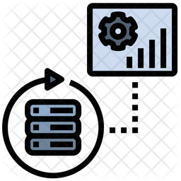 Data Performance Icon - Download In Colored Outline Style