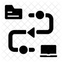 Data Pipeline Flow Pathway Icon