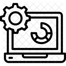 Data Processing Icon - Download in Line Style