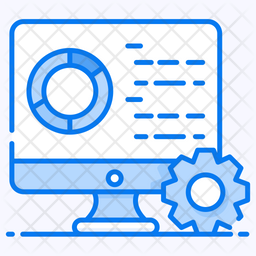 Data Processing Icon - Download in Colored Outline Style