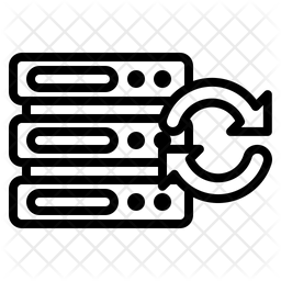 Data processing Icon - Download in Line Style