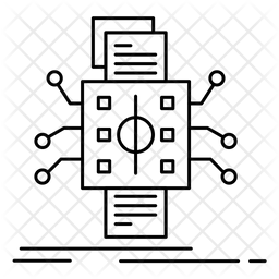 Data Processing Icon - Download in Line Style