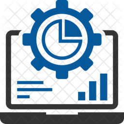 Data Processing Icon - Download in Colored Outline Style