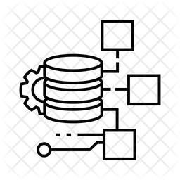 Data Processing Icon - Download in Line Style