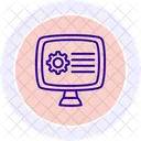 Data Processing Line Icon Icon