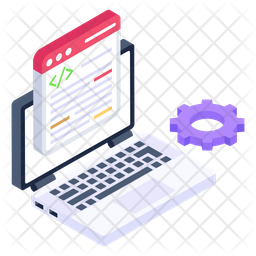 Data Programming Icon - Download in Isometric Style