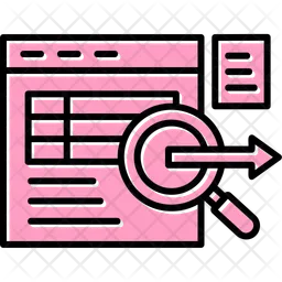 Data Query Icon - Download in Line Style