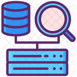 Data Query Icon - Download in Colored Outline Style