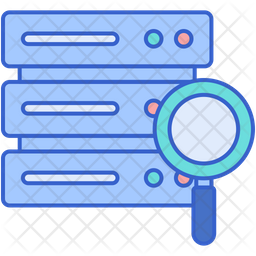 Data Query Icon - Download in Colored Outline Style