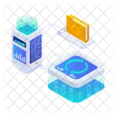 Data Recovery Backup Data Center Icon