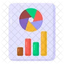 Graphical Presentation Business Analysis Data Report Icon