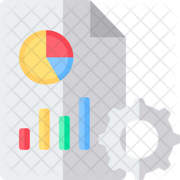 Data Report Icon - Download in Flat Style