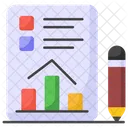 Data Report Document Icône