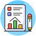 Data Report Document Icône