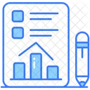 Data Report Document Icône