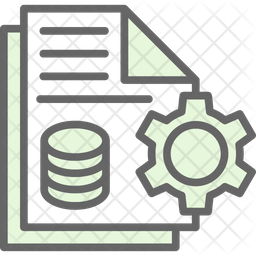 Data Reporting Icon - Download in Colored Outline Style