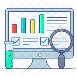 Data Research Icon - Download in Colored Outline Style