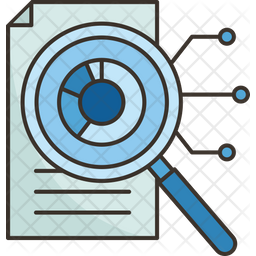Data Research Icon - Download in Colored Outline Style
