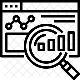 Data Research Icon - Download in Line Style