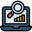 Data Research Magnifying Glass Analytics Icon