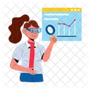 Data Scientist Data Engineer Data Monitoring Icon