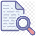 データ検索、文書分析、レポート分析 アイコン