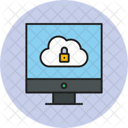 Data secure Icon - Download in Colored Outline Style