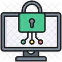 Data Security Monitor Padlock Icon