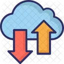 Cloud Arrows Uploading Downloading Icon