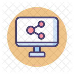 Data Sharing Icon - Download In Colored Outline Style