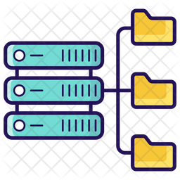 Data Source Icon - Download in Colored Outline Style