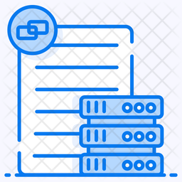 Data Source Icon - Download in Colored Outline Style