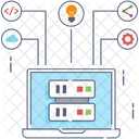 Data Source Data Gathering Online Data Icon