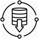 Data Storage Database Down Arrow Icon