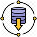 Data Storage Database Down Arrow Icon