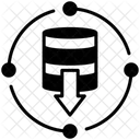 Data Storage Database Down Arrow Icon