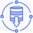 Data Storage Database Down Arrow Icon