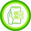 Data Storage Hand Holding Phone Storage Icon