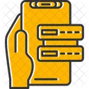 Data Storage Hand Holding Phone Storage Icon