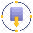 Data Storage Database Down Arrow Icon