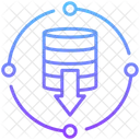 Data Storage Database Down Arrow Icon