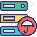 Data Storage With Umbrella Database With Umbrella Hosting With Umbrella Icon