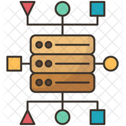 Data Structure Icon - Download in Colored Outline Style