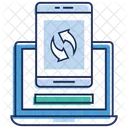 Data Synchronization Mobile Syncing Mobile Configuration Icon
